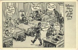 1939 Soldatenleben, ja das heißt lustig sein / WWII German military art postcard, humour s: Borlag (EK)
