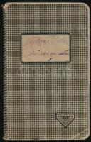 cca 1920-1940 Régi kézzel írt receptfüzet, kissé kopott spirálfüzetben.