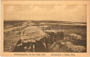 Schützengraben an der Nida 1915 / Lövészárok a Nidán / WWI Austro-Hungarian K.u.K. military, trenches along the Nida river