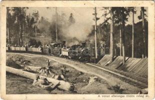 1918 A vonat ellenséges földön robog át / WWI Austro-Hungarian K.u.K. military, field train (szakadások / tears)