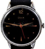 Mechanikus Doxa Jumbo karóra, működik, új vászonszíj, működik, kopott karcos d: 37 mm / Doxa mechanic watch