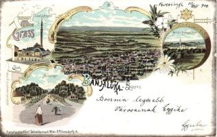 Banjaluka with military barracks Litho