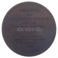 Franciaország 1958. "Kormány támogatásával képzett Építészek Társasága" kétoldalas Br emlé...