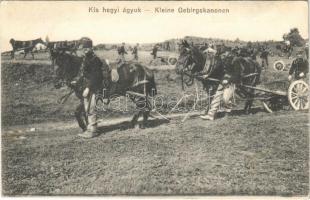 Kis hegyi ágyúk / Kleine Gebirgskanonen / WWI Austro-Hungarian K.u.K. military, artillery, small mountain guns (EK)