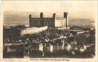 1932 Pozsony, Pressburg, Bratislava; Podhradie / Schlossberg / Várhegy / castle (Rb)