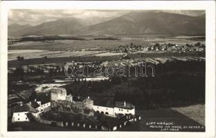 1935 Liptóújvár, Liptó-Újvár, Liptovsky Hrádok; Pohlad na Hrad, Sv. Peter a Lipt. Hole / várrom / castle ruins