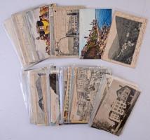75 db régi képeslap, jobb anyag, főleg külföldi városképek, kevés magyar és motívum több. Minden lap...