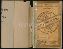 Pröhle Vilmos: Oszmán-török nyelvtan. Stampfel-féle Tudományos Zsebkönyvtár 26. Pozsony-Bp., 1899., Stampfel Károly, 96 p. Kiadói papírkötés, javított gerinccel, foltos.