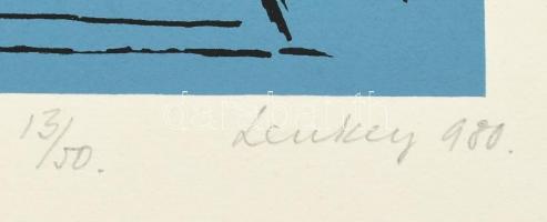 Lenkey Zoltán (1936-1983): Bartók Béla: A kékszakállú herceg váta. Szitanyomat, papír. Jelzett, szám...