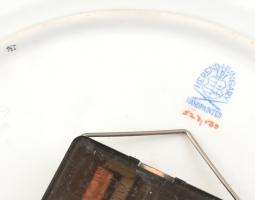 Herendi Viktória mintás porcelán falióra. Kézzel festett, jelzett, hibátlan. Az óra rész nincs kipró...