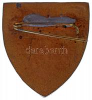 DN "XIV. Dózsa György Általános Iskola" zománcozott fém iskolajelvény T:2 kis zománchiba