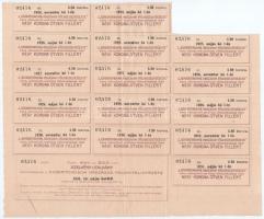 Budapest 1899. "Kisbirtokosok Országos Földhitelintézete" 4 1/2%-os záloglevele 100Ft-ról,...