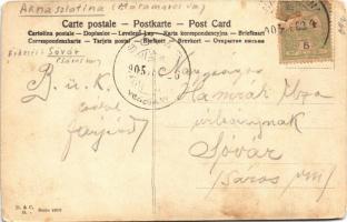 1905 Aknaszlatina, Akna Slatina, Slatinské Doly, Szolotvino, Solotvyno; fürdőző gyerekek a patakban ...