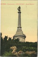 1914 Brassó, Kronstadt, Brasov; Árpád szobor. Csiby Béla kiadása / Árpád-Denkmal / monument (ragasztónyom / glue marks)