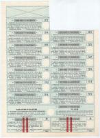 Budapest 1923. "Magyar Czukoripar Részvénytársaság" 5 részvénye egyenként 600K-ról, szelvé...