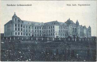 1913 Csíkszereda, Miercurea Ciuc; Római katolikus főgimnázium. Svoboda Miklós kiadása / Catholic grammar school