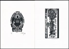 KBK 40. Bp., é.n., Kisgrafika Barátok köre. 11 db metszet, papír. Minden egyes lap jelzett. Kiadói p...