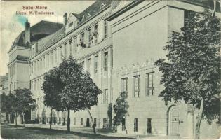 Szatmárnémeti, Satu Mare; Liceul M. Eminescu / gimnázium / grammar school + 1940 Szatmárnémeti visszatért So. Stpl. (EB)