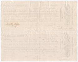 Duzs 1917. "Gazdák Biztosító Szövetkezete" 2db kitöltött váltója (2x) T:III