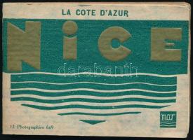 cca 1940 Nizza, 12 db fotót tartalmazó album, 6×8,5 cm