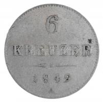 Ausztria 1849A 6kr Ag T:2,2-  Austria 1849A 6 Kreuzer Ag C:XF,VF  Krause KM#2200