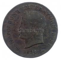 Olasz Államok / Napóleon Királysága 1809V 1c Cu "I. Napóleon" T:2-,3 
Italian States / Ki...