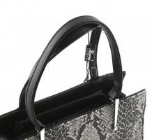 Karen kígyóbőr mintás műbőr női táska, új állapotban, 28x22 cm