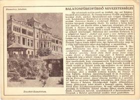 Balatonfüred, Város nevezetességei: Erzsébet szanatórium. Farkasfalvi Kornél kiadása (EK)