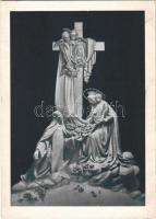 Keszthely, Karmelita kegytemplom főoltára, Liziői kis szent Teréz a mennyei dicsőségben, Krausz Lajos alkotása (EB)