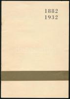 1932 Kner Izidor könyvnyomtató mester 50 éves jubileuma 1882-1932. Meghívó a Magyarországi Grafikai és Rokoniparosok Főnökegyesületének 1932. május 22-i ünnepi ülésére. Kertész Árpád meghívószövegével. Bp., é.n., Hungária Nyomda. Kiadói papírborítóban. Részben felvágatlan példány