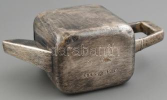 József Főherceg Szálló Sandrik márkájú, kora Art deco kiöntő, ezüstözött fém, kopott, karcos, jelzet...