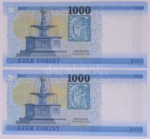 2017. 1000Ft "DB" (2x) sorszámkövetők T:I