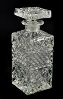 Whiskys üveg, dugóval, apró kopásnyomokkal, száján csorbával, m: 22,5 cm
