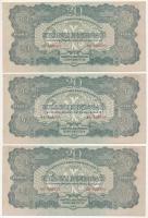 1944. 20P "A Vöröshadsereg Parancsnoksága" (3x, sorszámkövető) T:I,I- Adamo P45