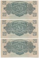 1944. 20P "A Vöröshadsereg Parancsnoksága" (3x, sorszámkövető) T:I,I-
Adamo P45