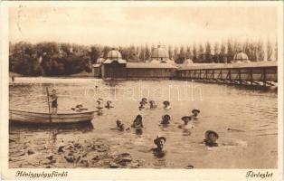 1931 Hévíz, tó részlet, fürdőzők (EB)