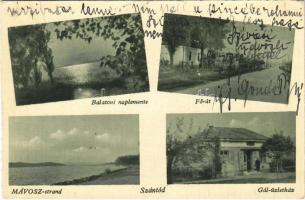 1944 Szántód, Balatoni naplemente, Fő út, MÁVOSZ strand, Gál üzlete (vágott / cut)