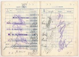 Gyöngyös ~1910. "Gyöngyösi Takarékpénztár-egyesület" betét-könyve lyukasztásokkal érvényte...