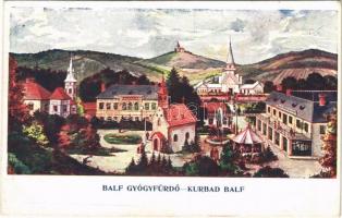 1912 Balf-fürdő (Sopron), látkép, szálloda