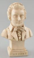 Mozart büszt, műanyag, G. R jelzéssel, kopásnyomokkal, m: 11 cm