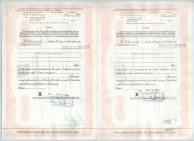 Vegyes: Amerikai Egyesült Államok 1969. "Eckmar Corp." (2x) bélyegzésekkel, lyukasztásokka...