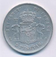 Spanyolország 1884MS-M 5P Ag "XII. Alfonz" T:2,2- ph.
Spain 1884MS-M 5 Pesetas Ag "A...