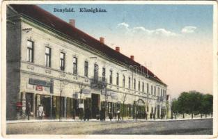 1940 Bonyhád, Községháza, üzletek. Weisz Jakob kiadása (kis szakadás / small tear)