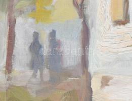 Gálffy Lola (1902- 1980): Szentendrei részlet. Olaj, vászon. Jelzett. Kisebb felületi sérüléssel. Fa...