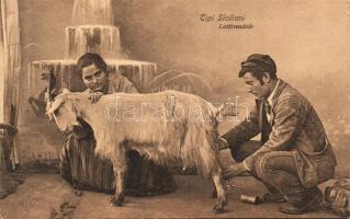 Sicilia milking the goat