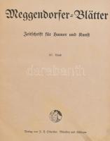 1916 Meggendorfer -Blätter. Zeitschrift für Humor und Kunst. Band 107. Nr. 1345-1357. 1916. ok. 5. - dec. 08. München-Esslingen, 1916.,J. F. Schreiber, 4+208 p. Német nyelven. Gazdag képanyaggal illusztrált. Átkötött kissé kopott félvászon-kötésben.  Ágoston Ernő (1889-1957): Ex libris Soproni Kaszinó, klisé, papír, jelzett a klisén, 13×7,5 cm