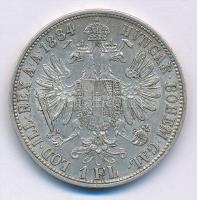 Ausztria 1884. 1Fl Ag "Ferenc József" T:2 
Austria 1884. 1 Florin Ag "Franz Joseph&q...
