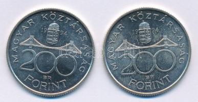 1994. 200Ft Ag "Deák" (2x) T:1,1- Adamo F13.1