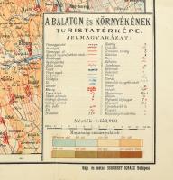 cca 1910 A Balaton és környéke turistatérképe, rajz és metsz. Schubert Ignác, kiadó: Heisler és Kozo...