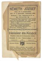 cca 1910 A Balaton és környéke turistatérképe, rajz és metsz. Schubert Ignác, kiadó: Heisler és Kozo...